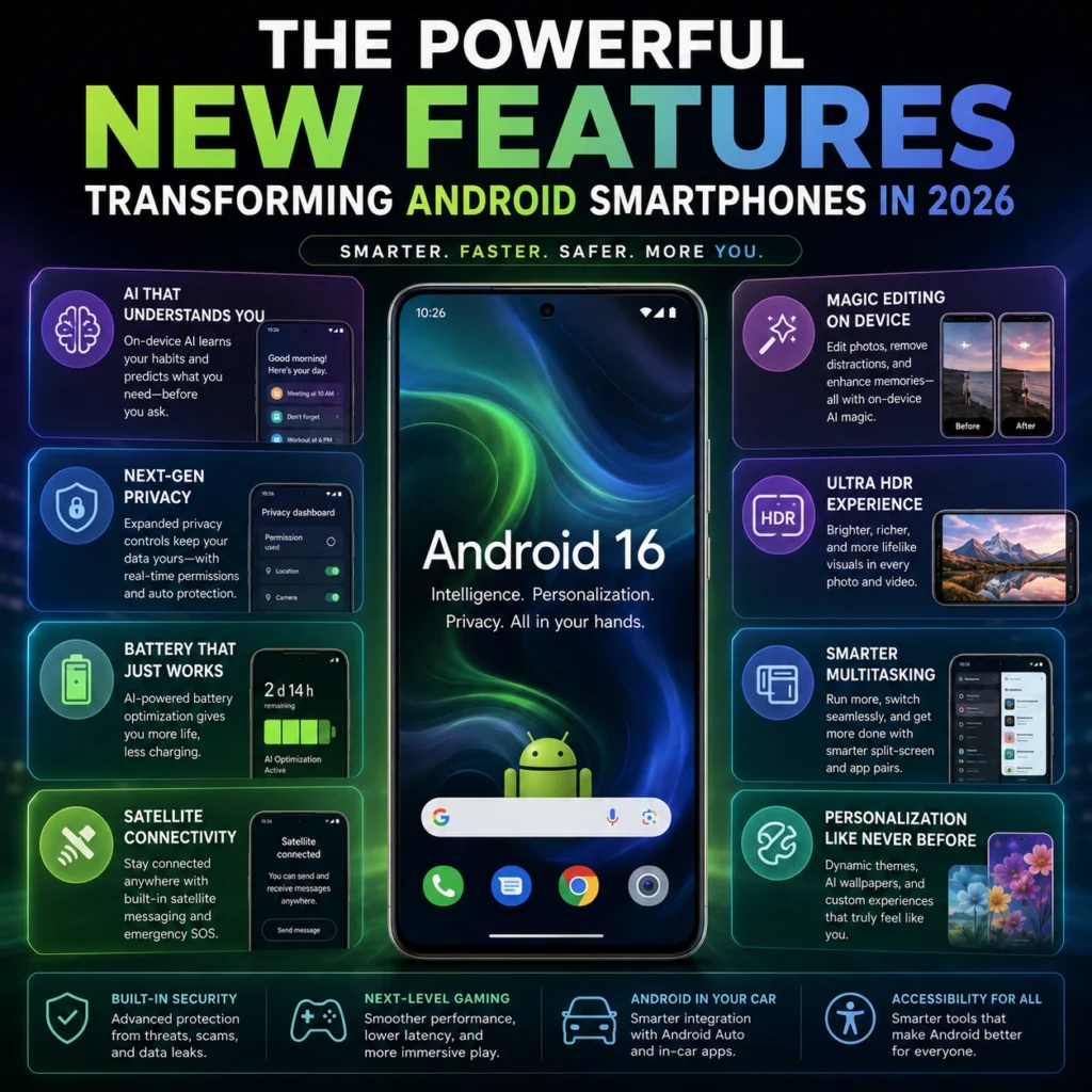 the powerful new features android smartphones in 2026