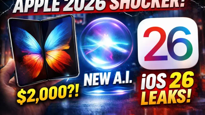 Apple 2026: Foldable iPhone, iOS 26 & AI Revolution Explained