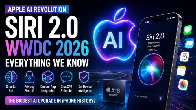 Apple is preparing a major AI overhaul centered on Siri 2.0, Apple Intelligence, and iOS 27.