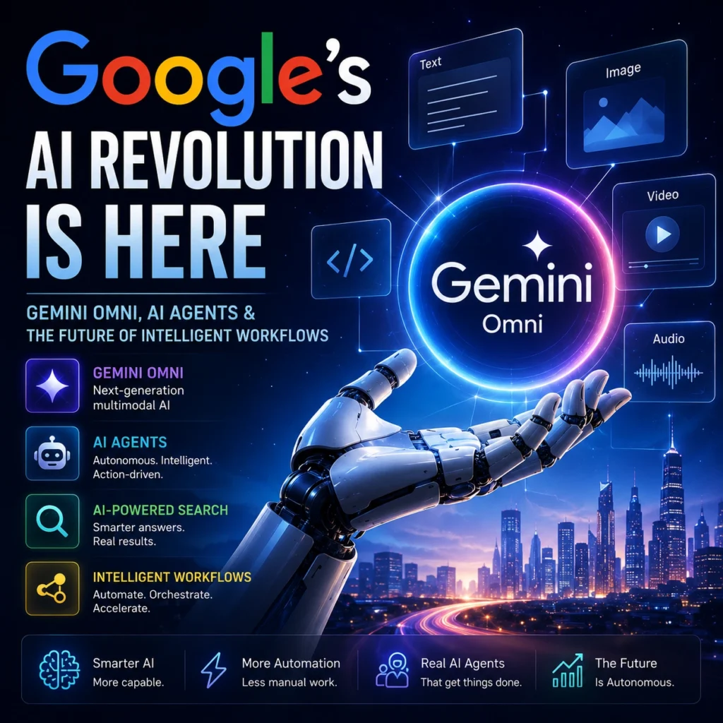 Explore how Google’s Gemini Omni, Gemini Spark, and next-generation AI agents are transforming search, automation, content creation,