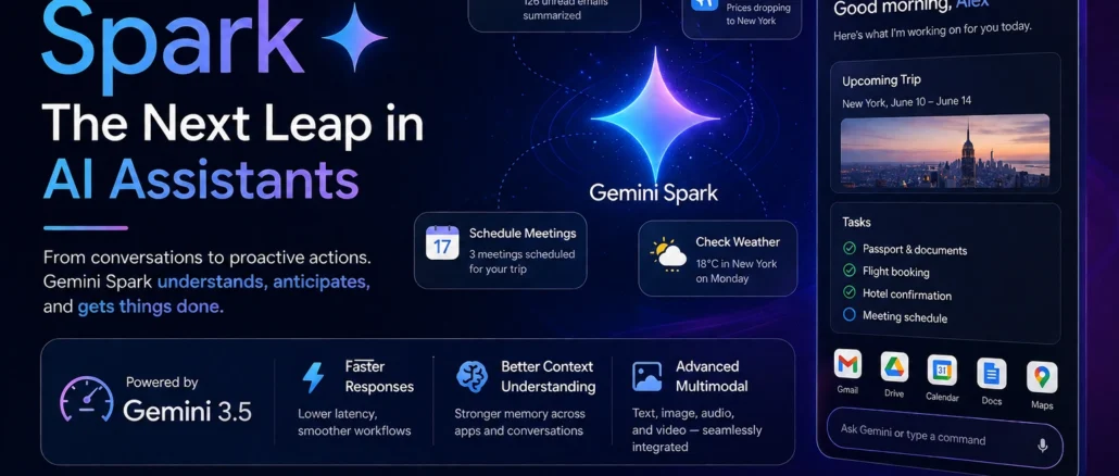 Google Gemini Spark AI assistant interface demonstrating proactive task