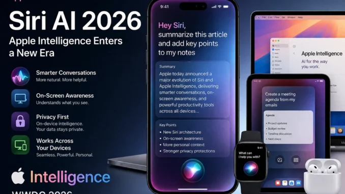 Apple Intelligence announced at WWDC 2026